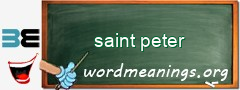 WordMeaning blackboard for saint peter